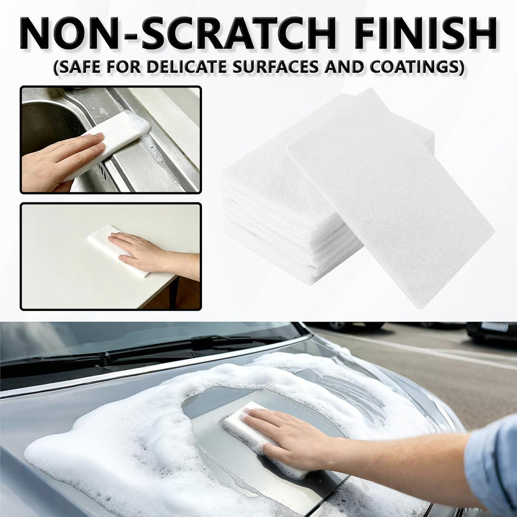 20PCS White Scrub Pads, Non Scratch Scrubbing Pads Non Woven Scouring Pads