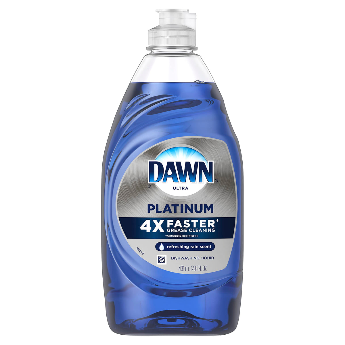 Dawn Platinum Dish Soap, Fresh Rain Scent Liquid Dishwashing Detergent, Powerful Dawn Dish Soap for Tough Grease Removal, 13 oz