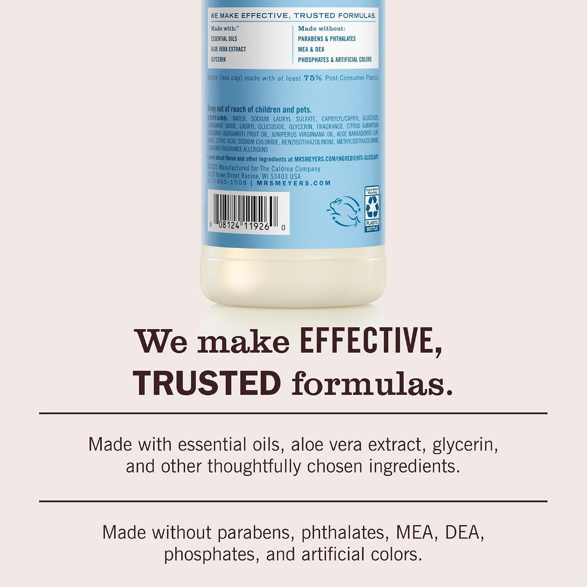 MRS. MEYER'S CLEAN DAY Liquid Dish Soap, Rain Water, 16 fl. oz