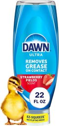 Dawn Ultra EZ Squeeze Dish Soap Dishwashing Detergent Powerful Dish Soap for Grease, Strawberry Fields Scent, 22oz