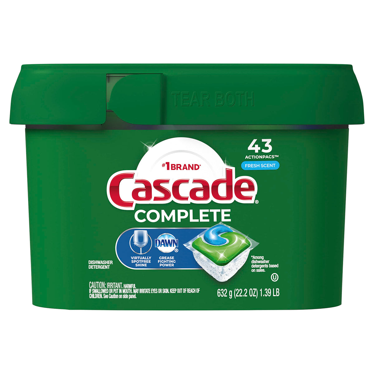 Cascade Complete Dishwasher Pods - Fresh Scent ActionPacs, Dishwasher Detergent, Dishwasher Soap, Detergent Pods, 78 Count