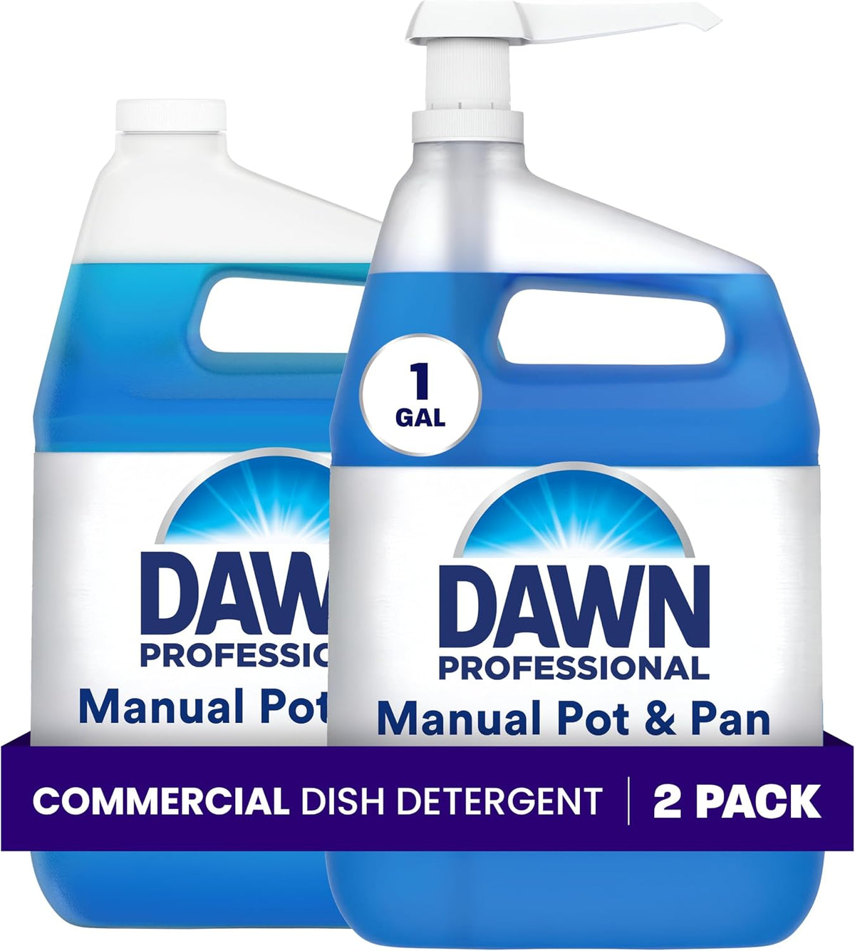 Dawn PRO Manual Pot & Pan Detergent, Bulk Liquid Dish Soap (1 gal, 2 pack)