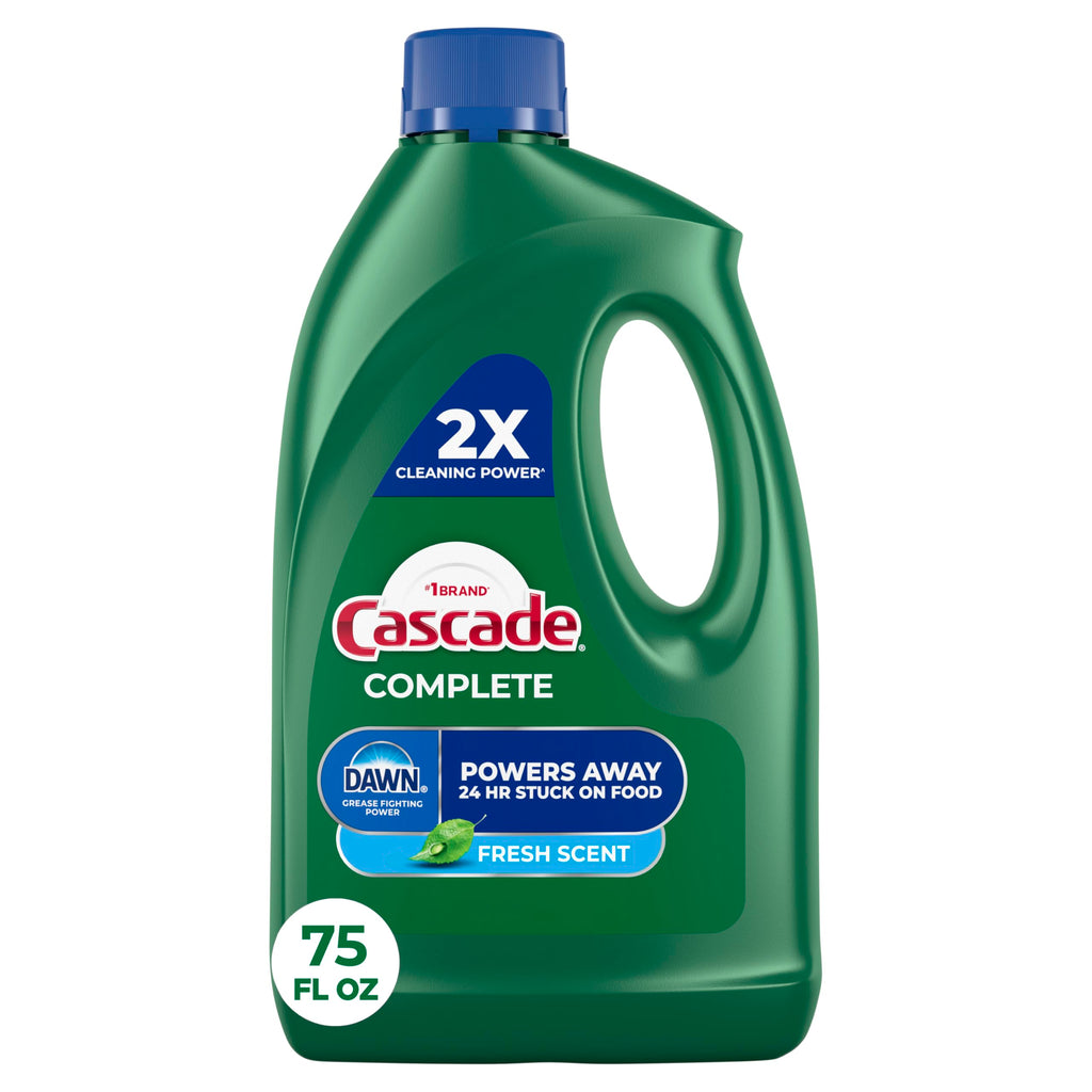 Cascade Complete Dishwasher Detergent Liquid Gel, Dish Detergent, Dishwasher Soap, Citrus, 75oz