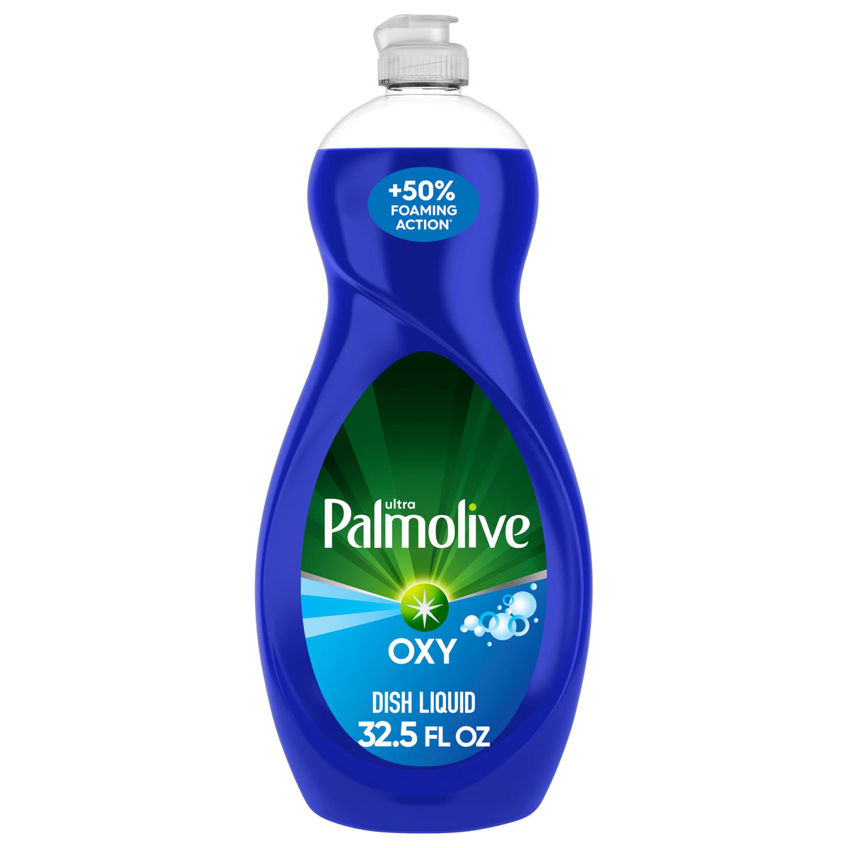 Palmolive Ultra Oxy Liquid Dish Soap, Deep Grease Cutting, No Soaking Needed, Powerful on Plastics, Dishwashing Liquid, 32.5 fl oz