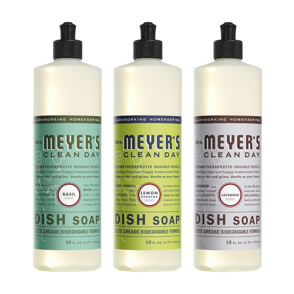 MRS. MEYER'S CLEAN DAY Liquid Dish Soap, Apple Cider, 16 fl oz, 3 Pack
