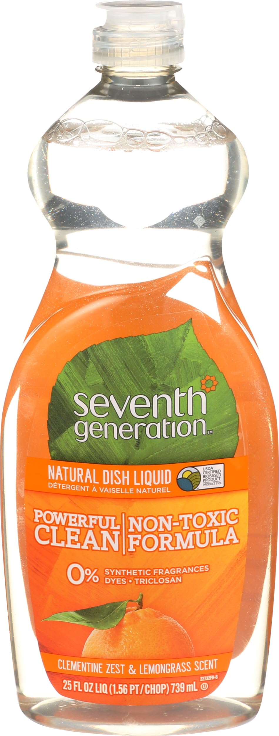 Seventh Generation Dish Soap Fresh Lime & Ginger Scent 1 count Dishwashing Soap Dish Detergent Liquid Soap 19 oz