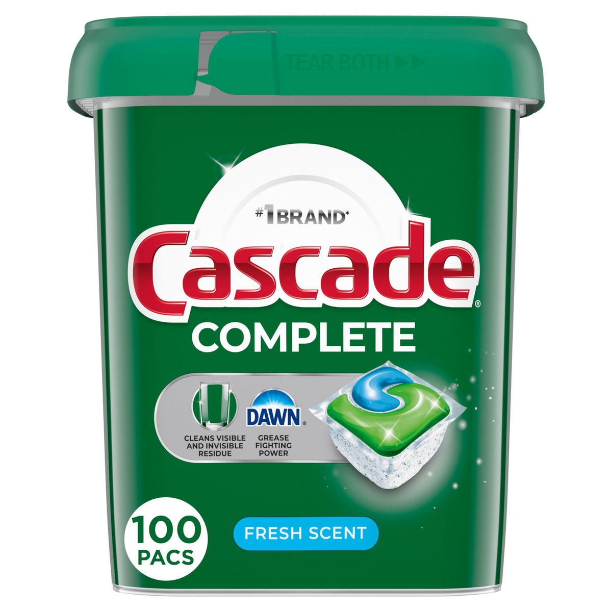 Cascade Complete Dishwasher Pods - Fresh Scent ActionPacs, Dishwasher Detergent, Dishwasher Soap, Detergent Pods, 78 Count