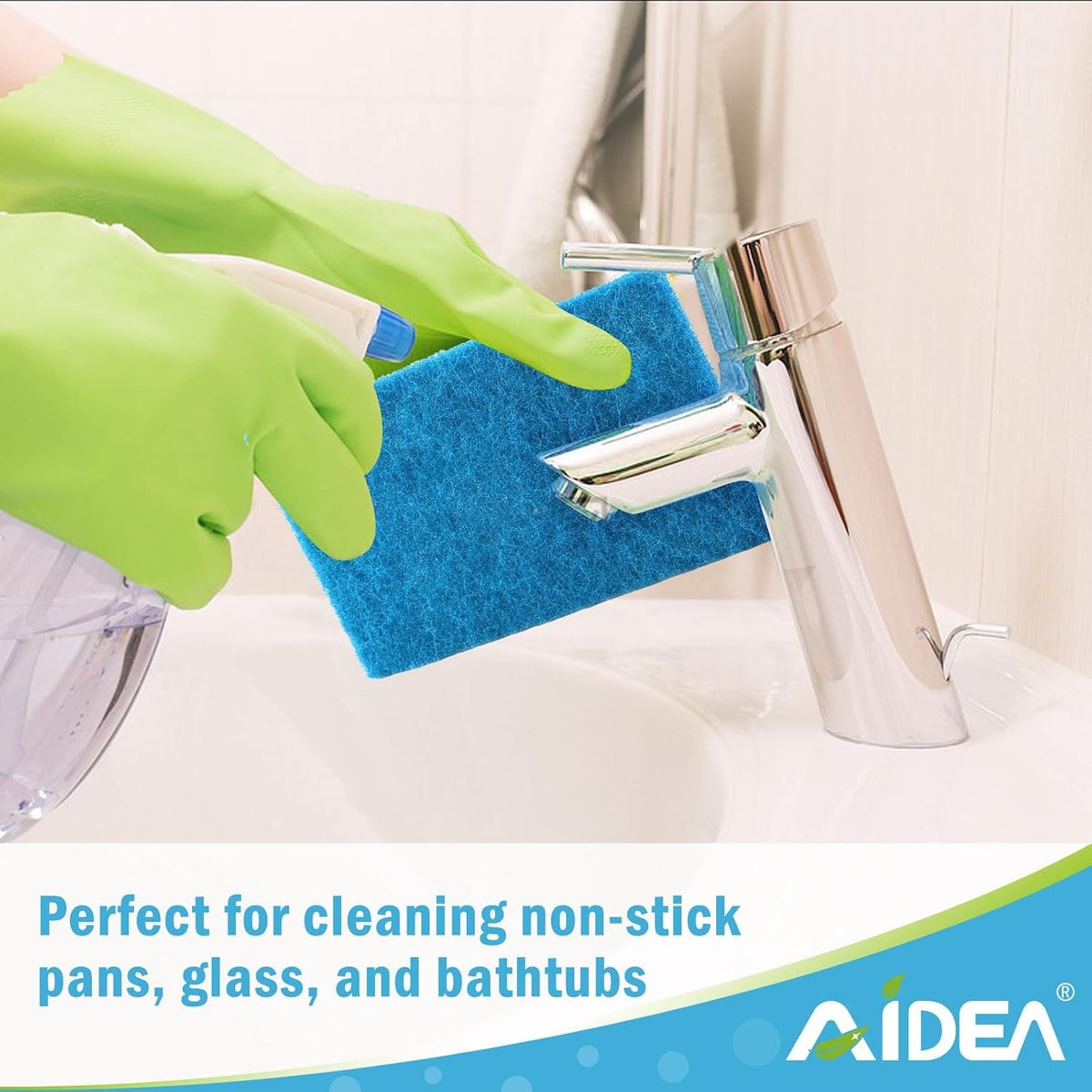 AIDEA Non-Scratch Scouring Pads 24PK, Dish Scrubber Pads, 5.5in*3.5in