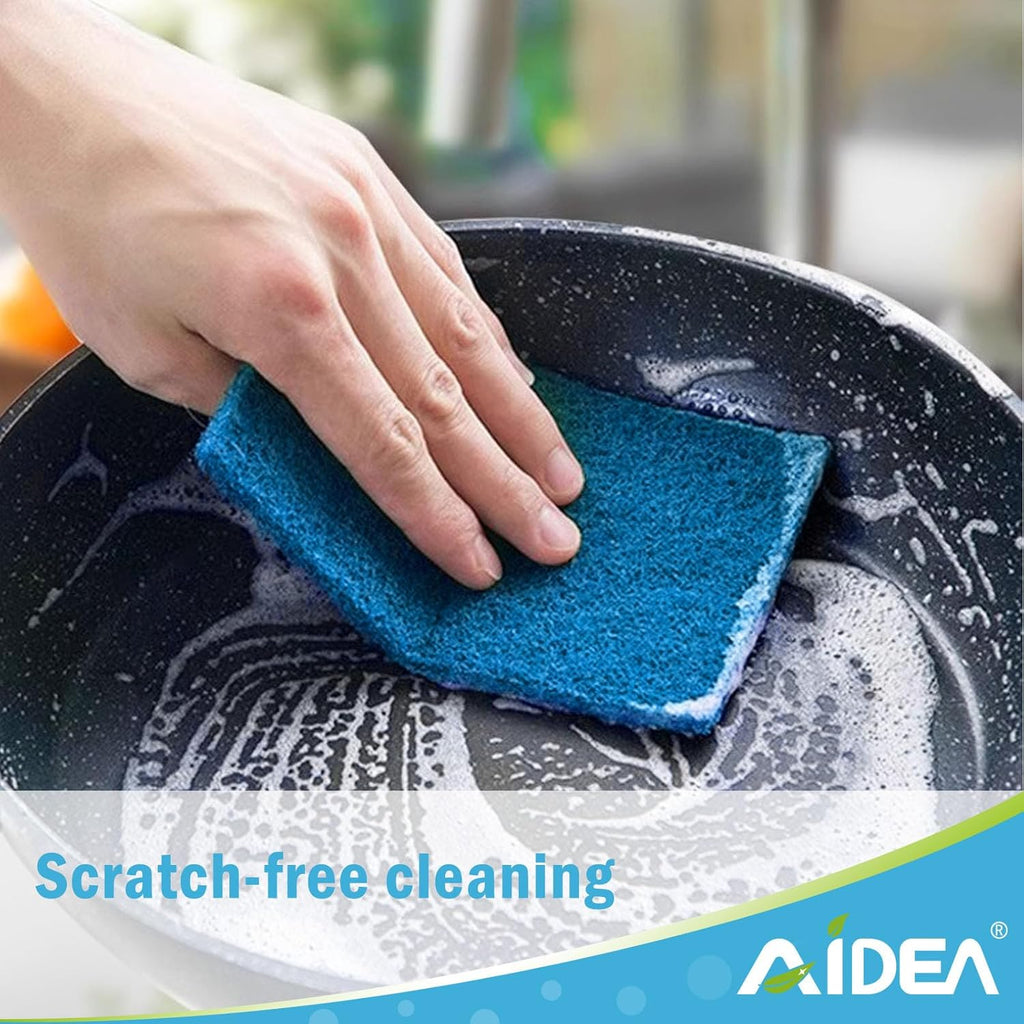 AIDEA Non-Scratch Scouring Pads 24PK, Dish Scrubber Pads, 5.5in*3.5in