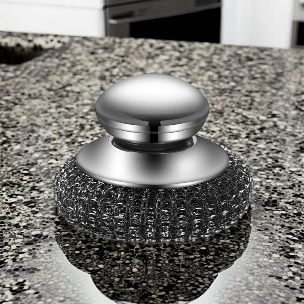 6 Pcs Steel Wool Scrubber Stainless Steel Scrubber with Handled