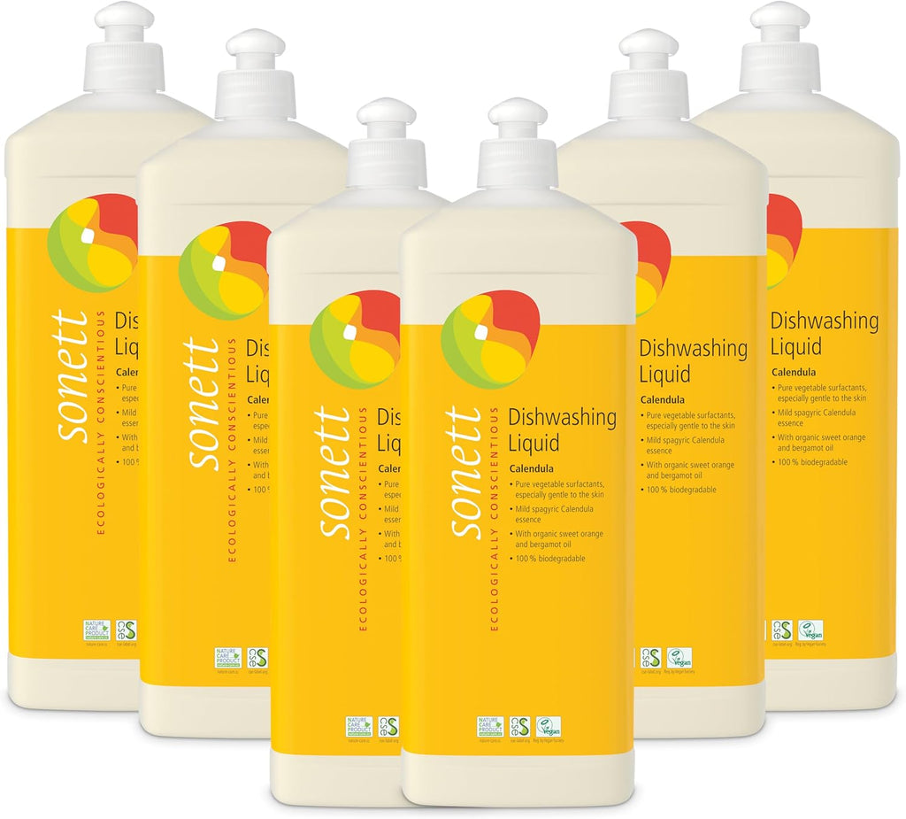 Sonett Organic Dishwashing Liquid Organic 100% Biodegradable Lemon, 34 Fl.Oz (1 Count)