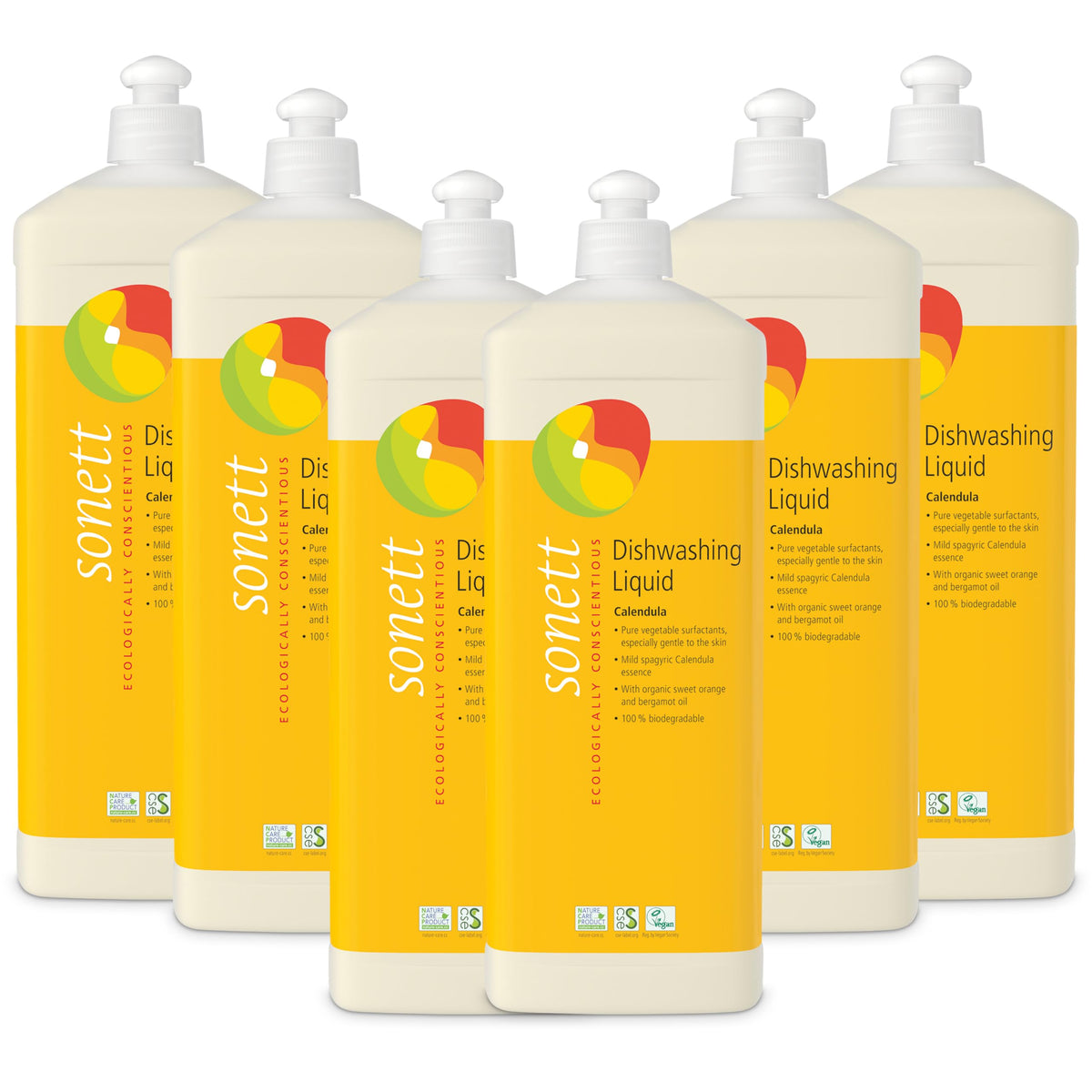 Sonett Organic Dishwashing Liquid Organic 100% Biodegradable Lemon, 34 Fl.Oz (1 Count)