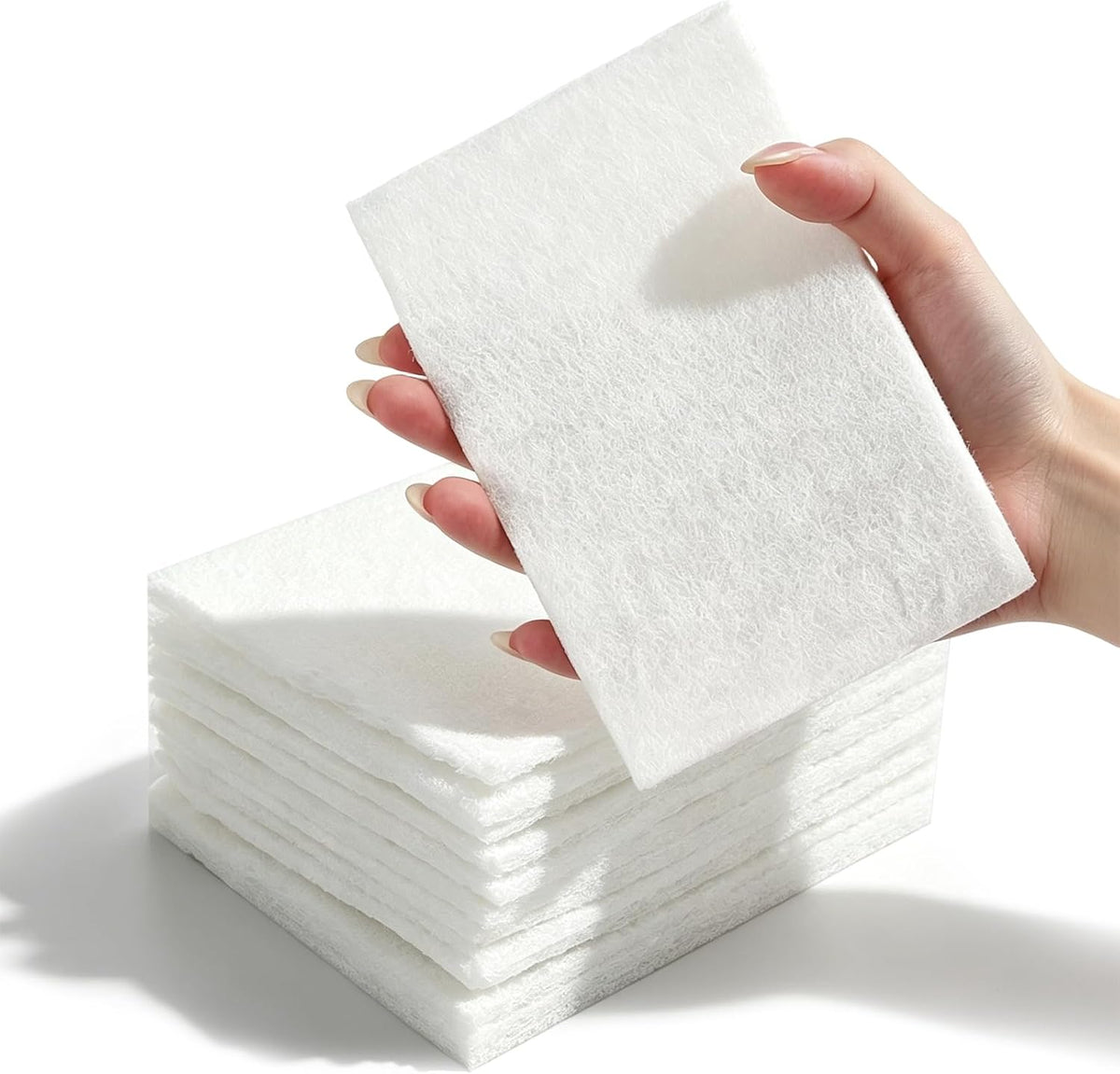20PCS White Scrub Pads, Non Scratch Scrubbing Pads Non Woven Scouring Pads