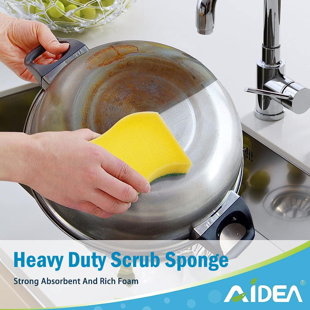 AIDEA Sponges Kitchen, 50 PK Heavy Duty Dish Sponge Kitchen, Scrub Sponges