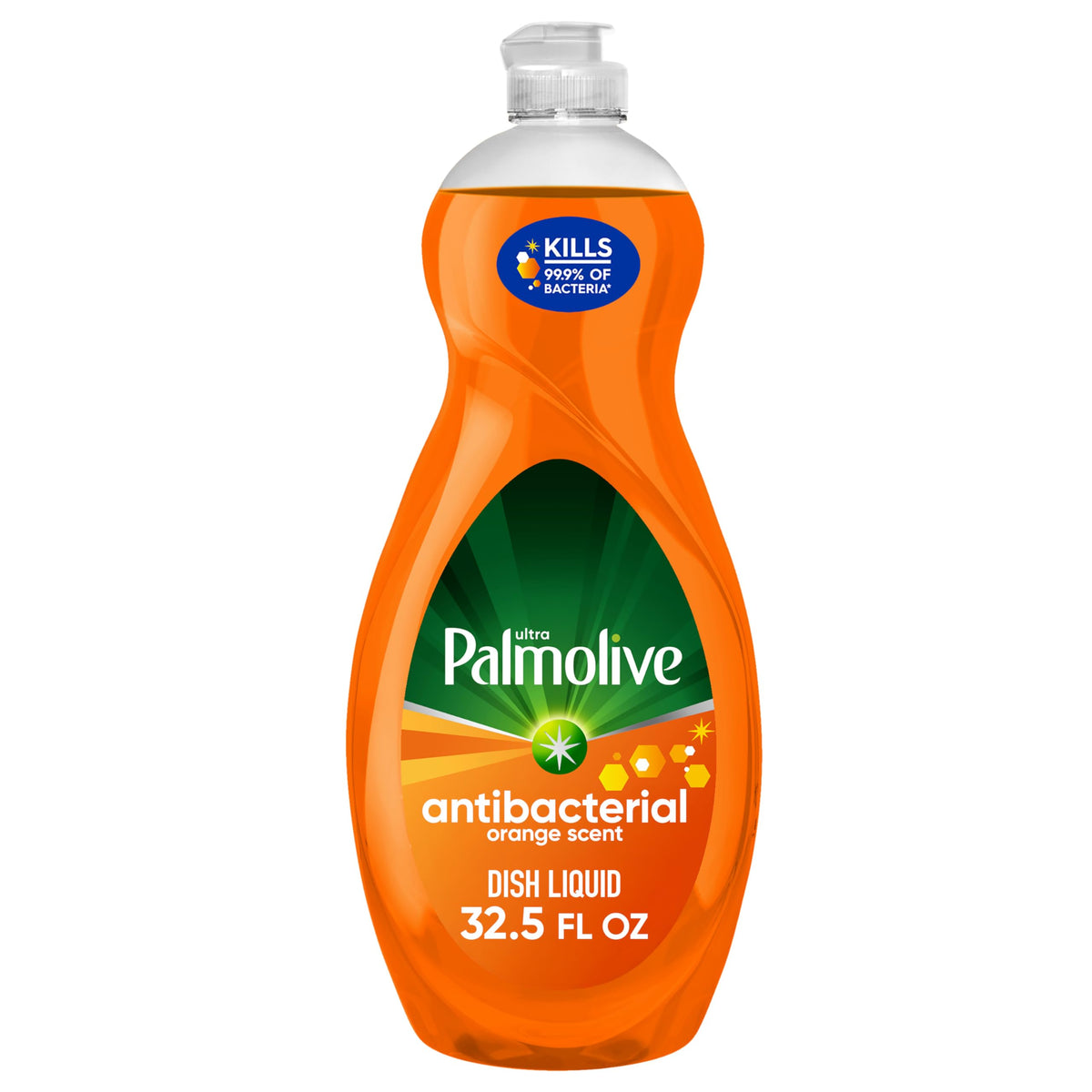 Palmolive Ultra Concentrated Antibacterial Liquid Dish Soap, Orange Scent, 32.5 Fluid Ounce