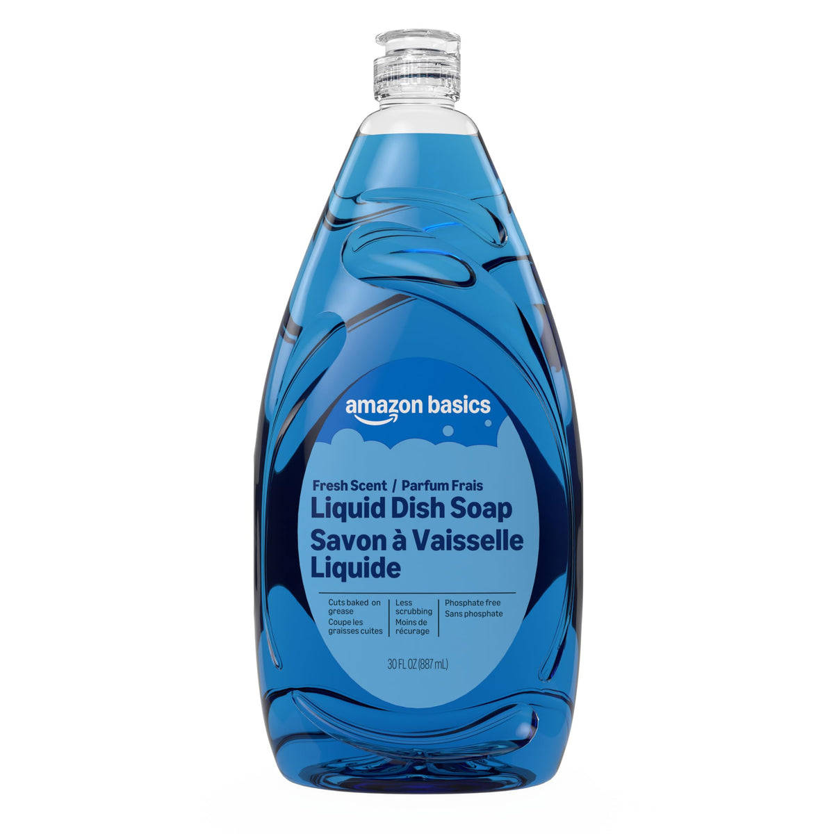 Amazon Basics Dish Soap, Fresh Scent, 30 fl oz, Pack of 4, Packaging May Vary