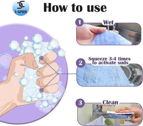24 Pack Scouring Scrub Pad Singles with Foam | Multi-Surface | Non-Scratch