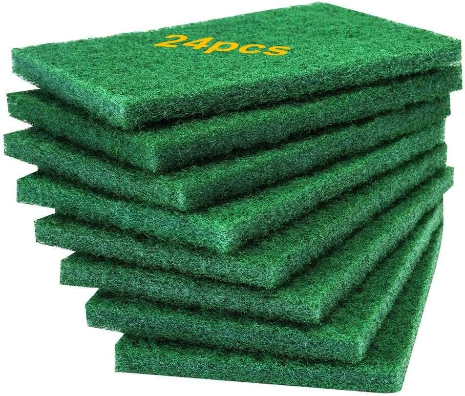 24Pcs Scouring Pad, Heavy Duty Dish Scrubber for Kitchen, Grill, Pots