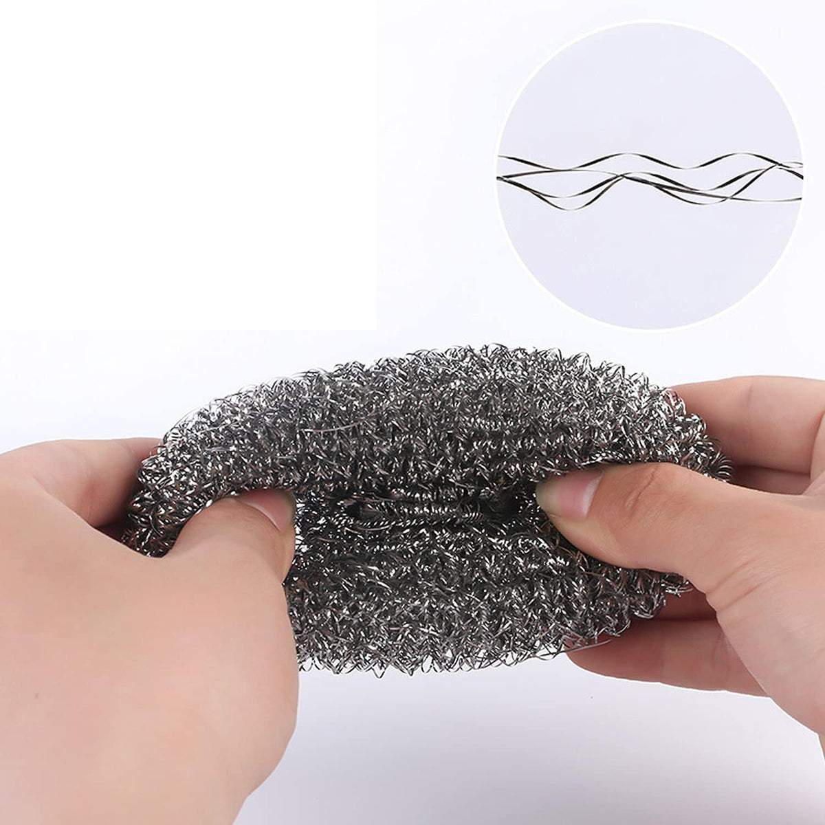48 Pack Stainless Steel Scourers Sponges by XXJXING,Steel Wool scrubbers for stoves, pots, Cooker Hoods, etc. that are Difficult to Clean (48 Pack-10 Gram)