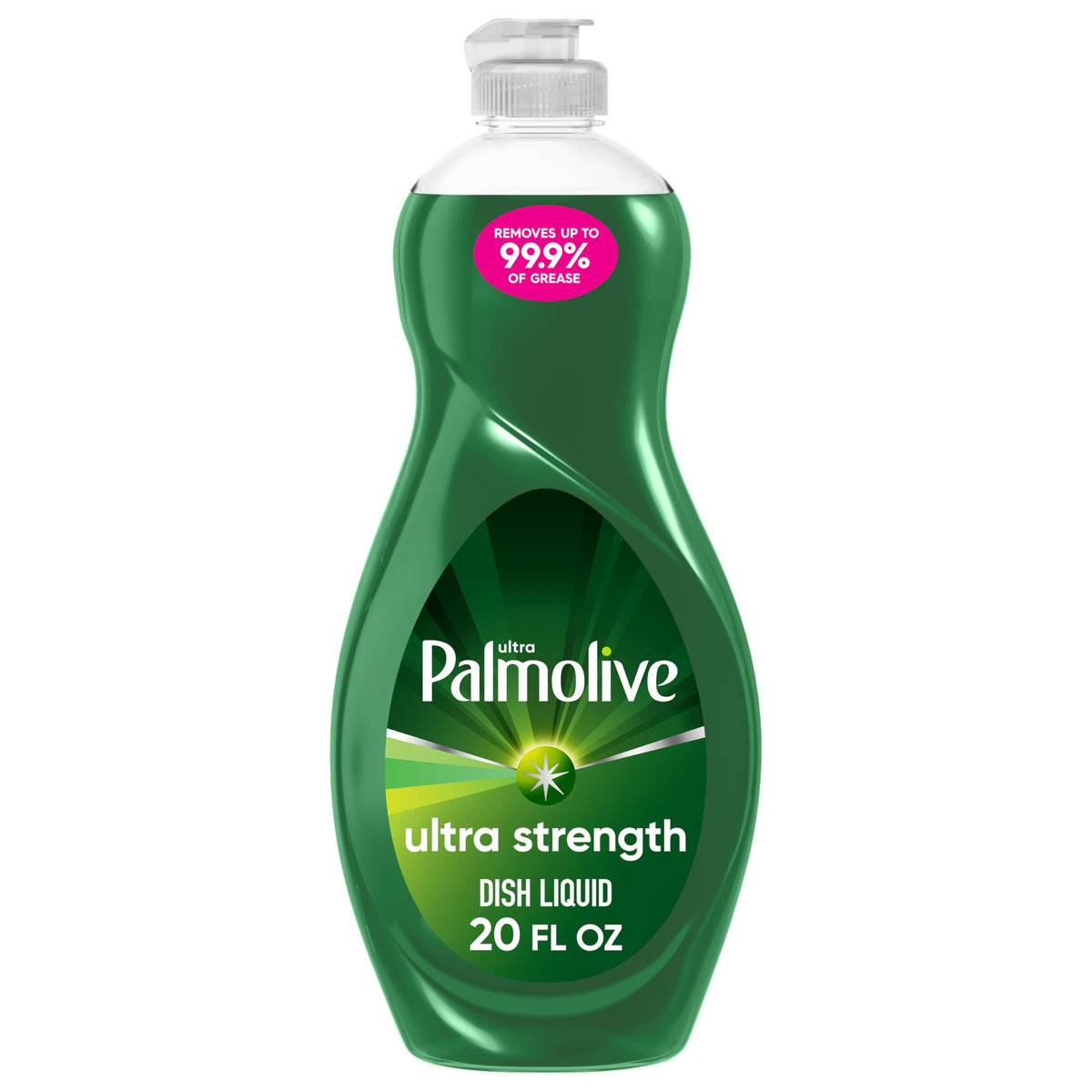 Palmolive Ultra Oxy Liquid Dish Soap, Deep Grease Cutting, No Soaking Needed, Powerful on Plastics, Dishwashing Liquid, 32.5 fl oz