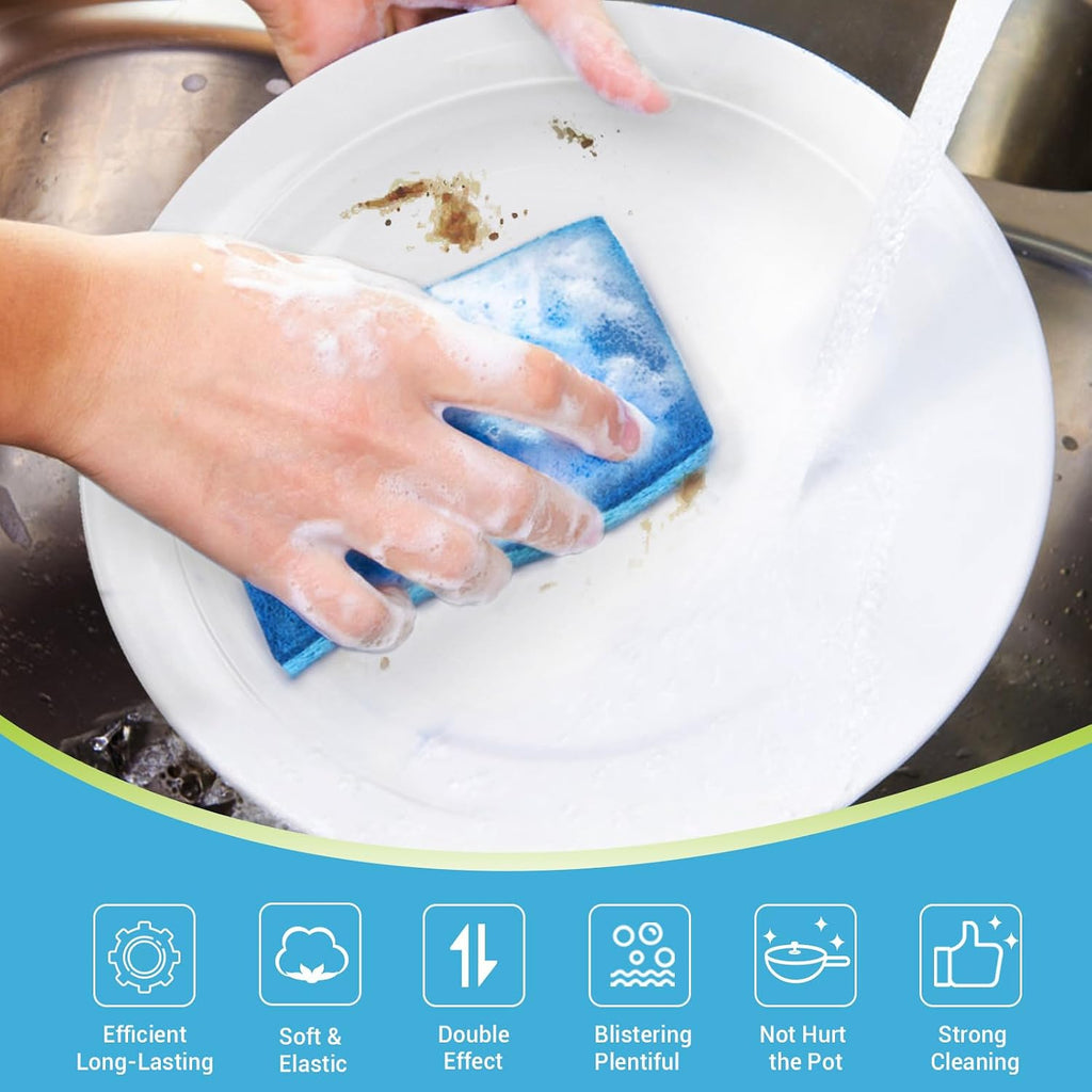 AIDEA Sponges Kitchen-6Count, Non Scratch Scrub Sponge, Dish Sponges