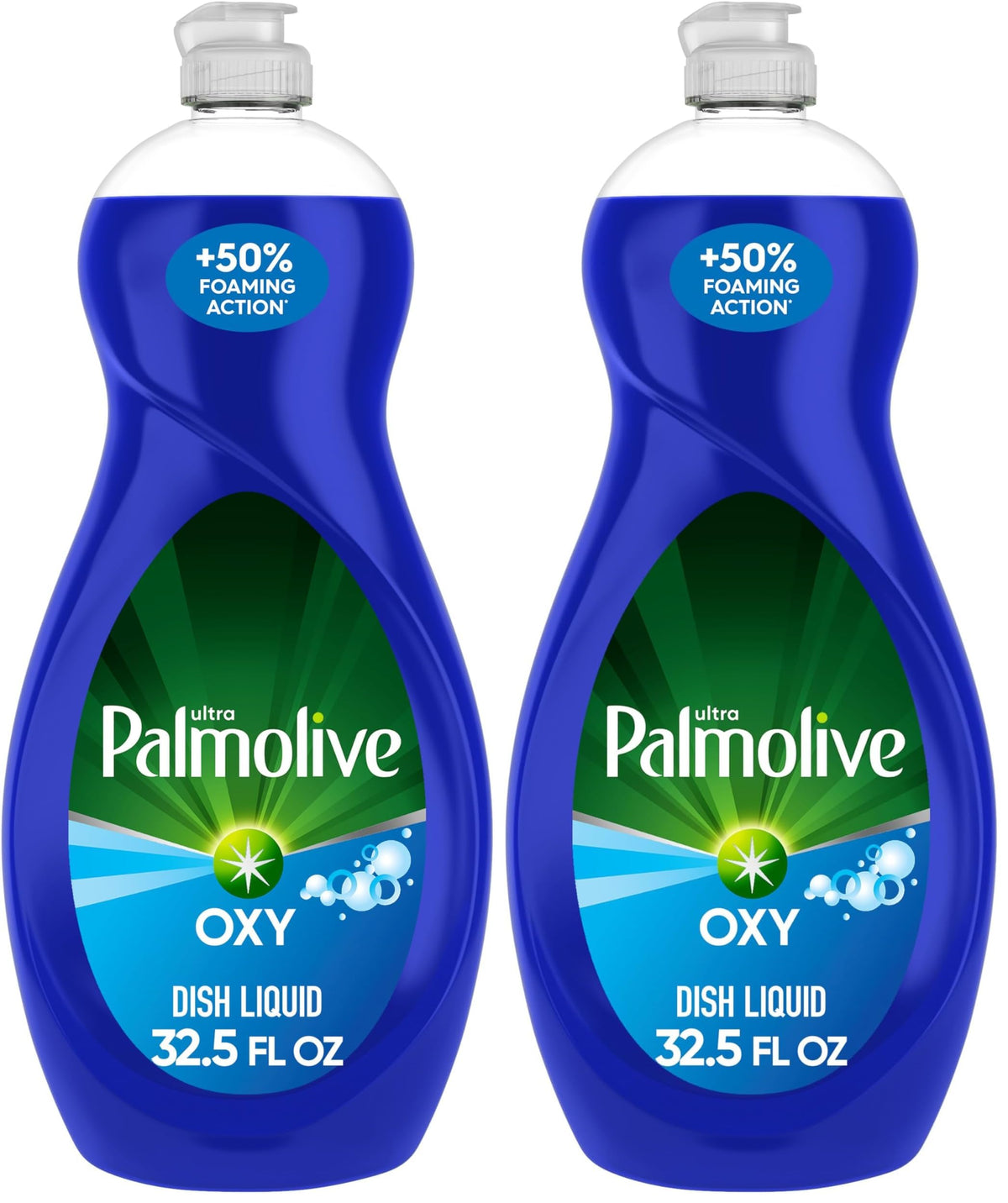 Palmolive Ultra Oxy Liquid Dish Soap, Deep Grease Cutting, No Soaking Needed, Powerful on Plastics, Dishwashing Liquid, 32.5 fl oz