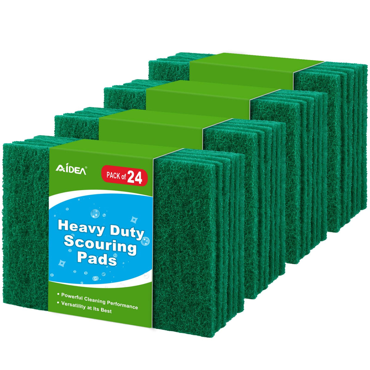 AIDEA Heavy Duty Scouring Pads 24PK, Brillo Pads Cleaning Pads, 5.5in*3.5in