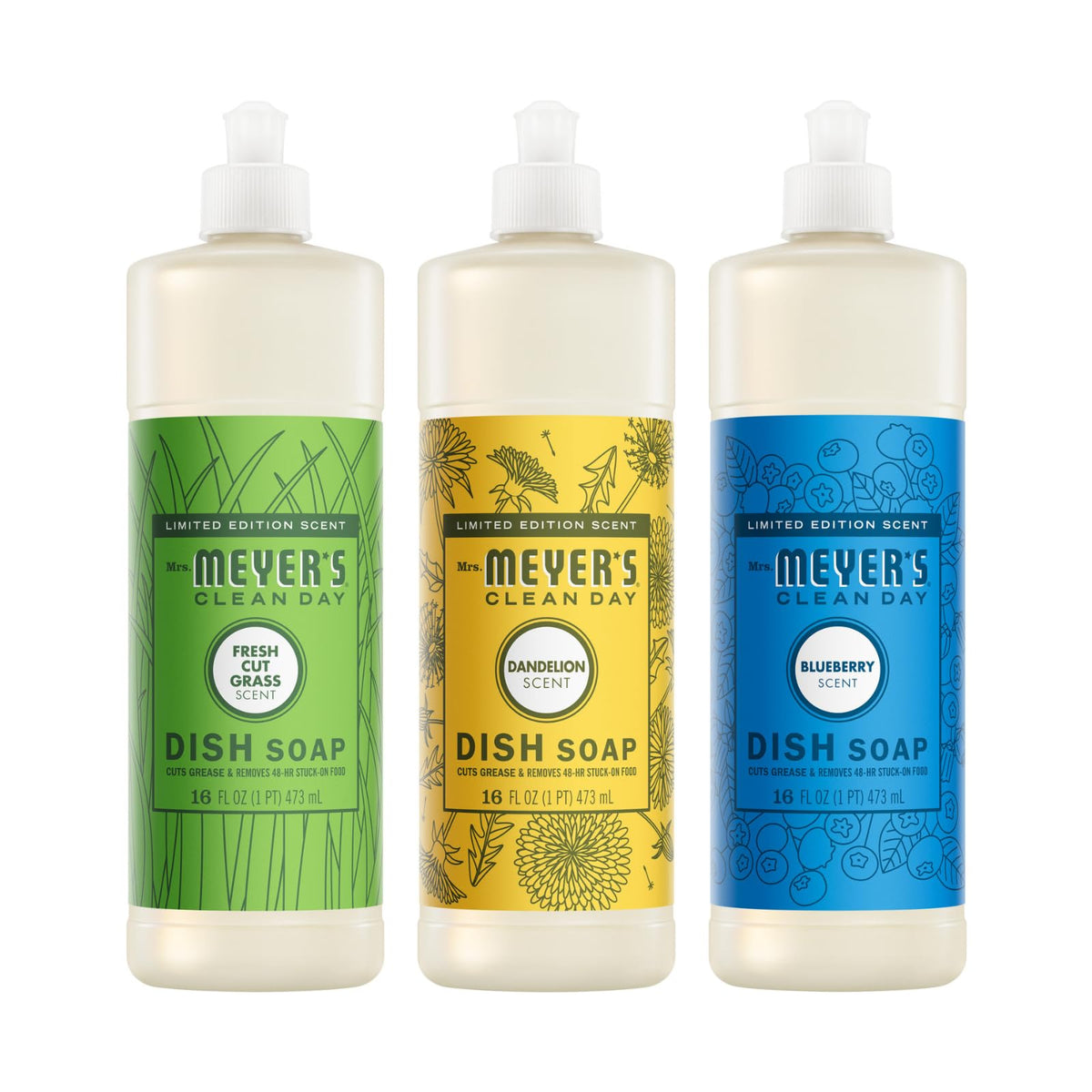 MRS. MEYER'S CLEAN DAY Liquid Dish Soap, Apple Cider, 16 fl oz, 3 Pack
