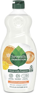Seventh Generation Dish Liquid Soap Clementine Zest Lemongrass Pack of 6 Dishwashing Soap Liquid Soap 19 oz