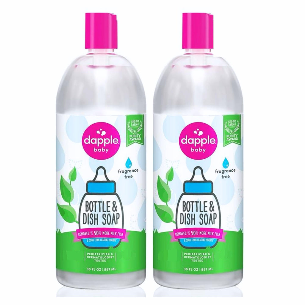 Dapple Baby - Fragrance Free Bottle & Dish Soap - 16.9 fl oz (3 Pack)