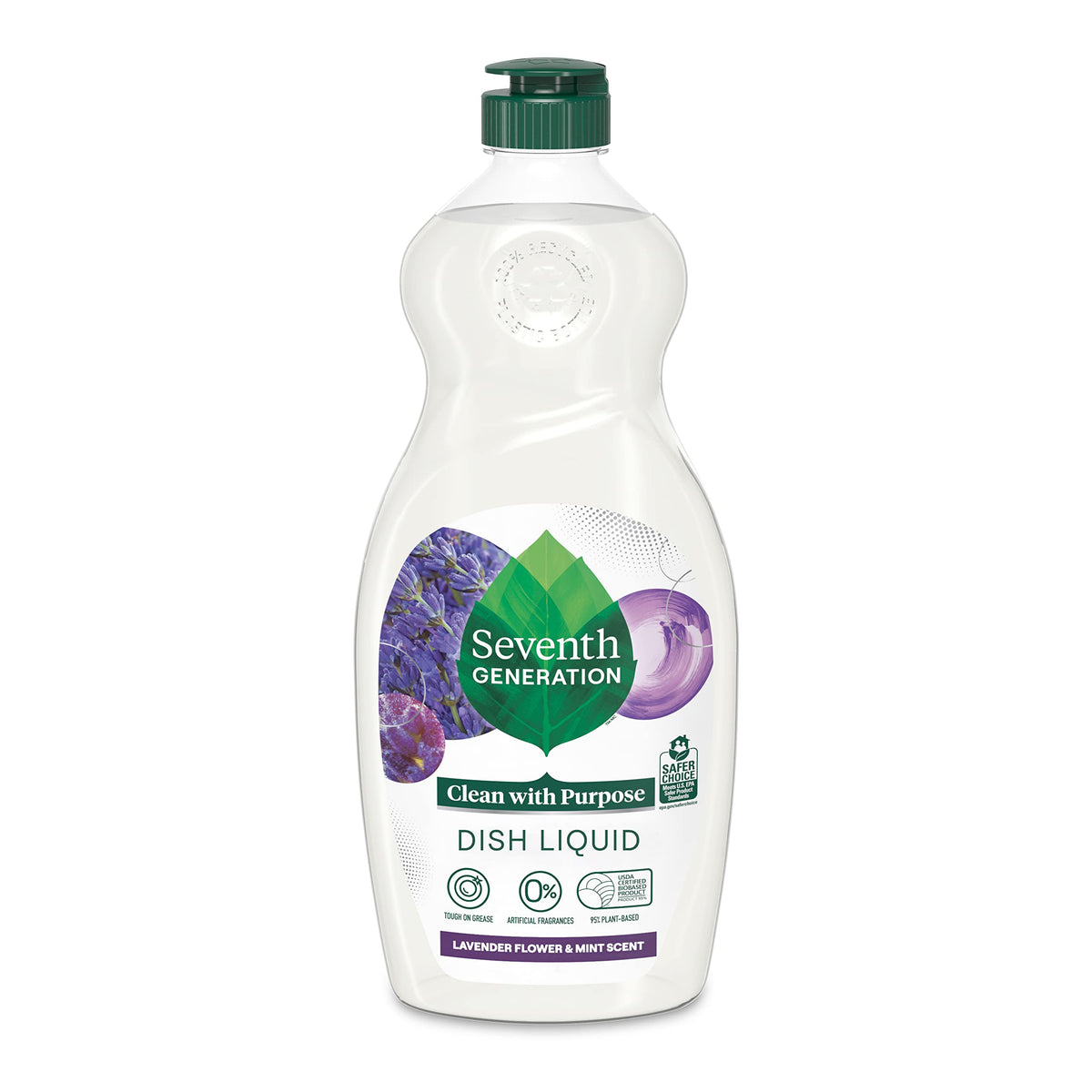 Seventh Generation Dish Soap Fresh Lime & Ginger Scent 1 count Dishwashing Soap Dish Detergent Liquid Soap 19 oz