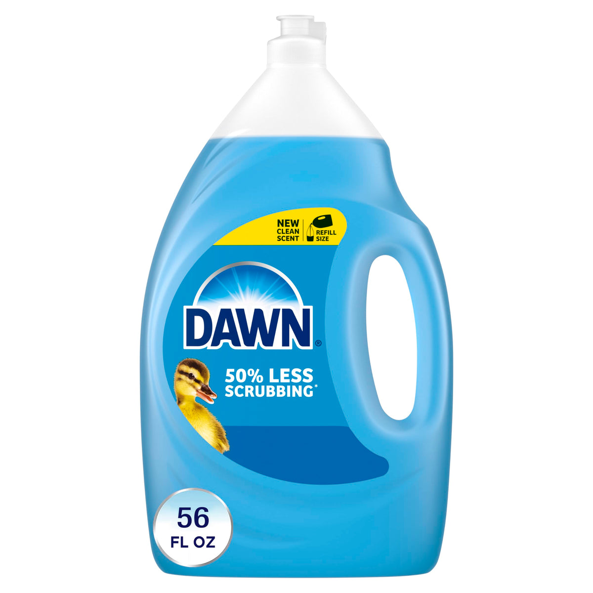 Dawn Ultra Original Dish Soap Refill Jug Large Size Blue Liquid Dishwashing Detergent, Powerful Soap for Grease, 51.5oz (Pack of 2)