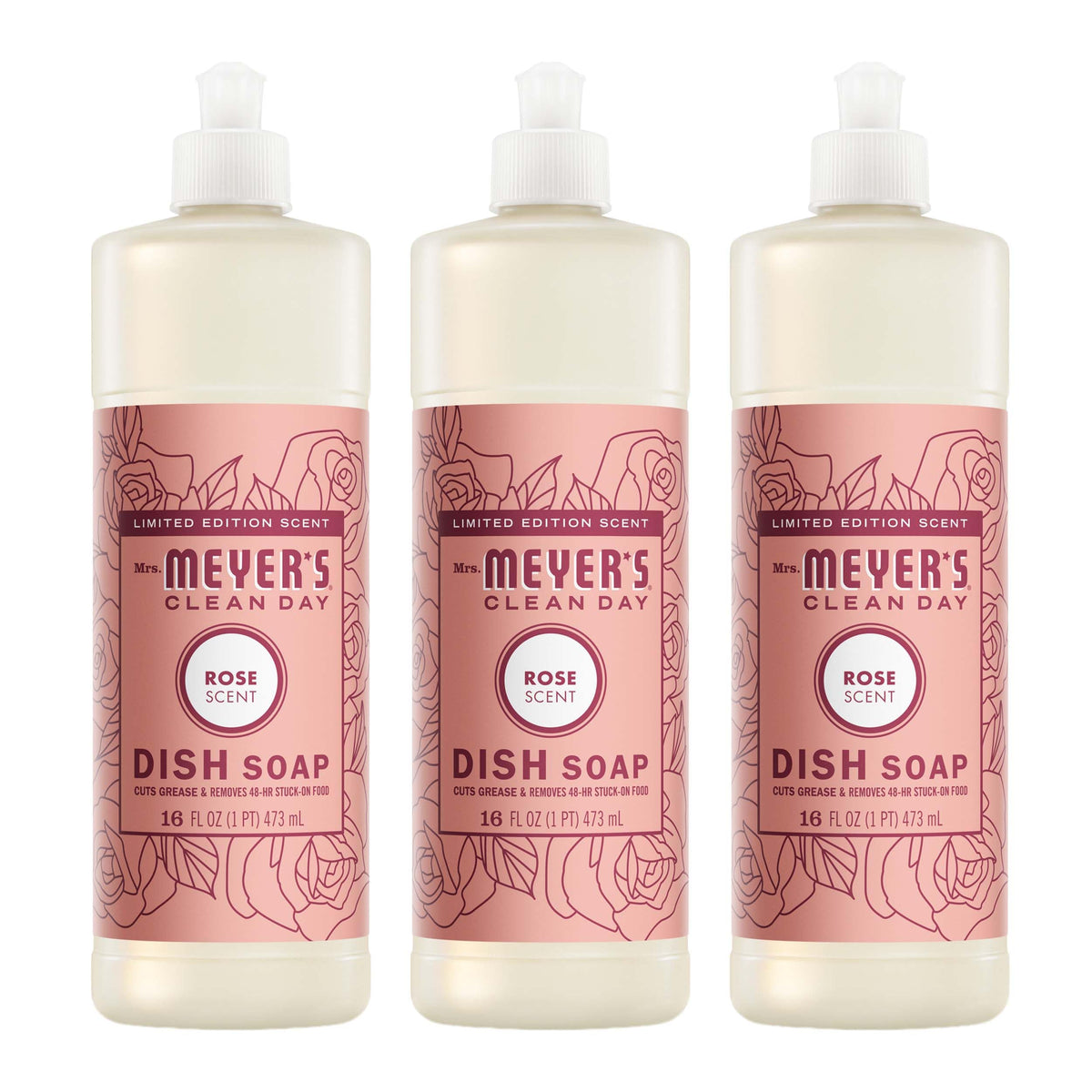 MRS. MEYER'S CLEAN DAY Liquid Dish Soap, Apple Cider, 16 fl oz, 3 Pack