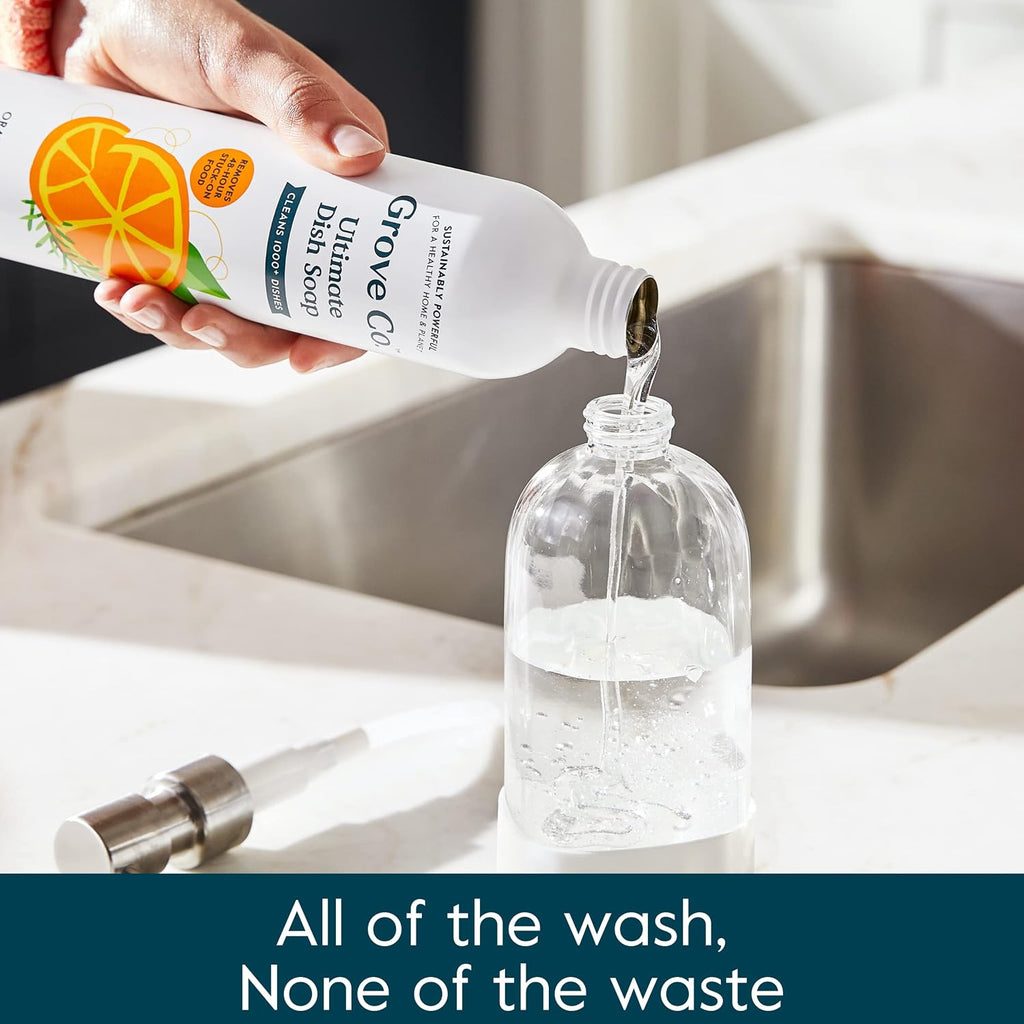 Grove Co. Dish Soap, 3 x 16 fl oz Refills, Orange & Rosemary