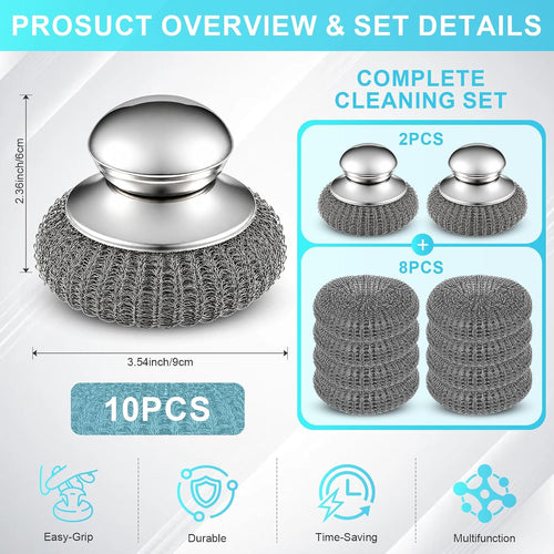 30 Pcs Kitchen Cleaning Set with Dish Sponge Cleaning Cloth Steel Scrubber