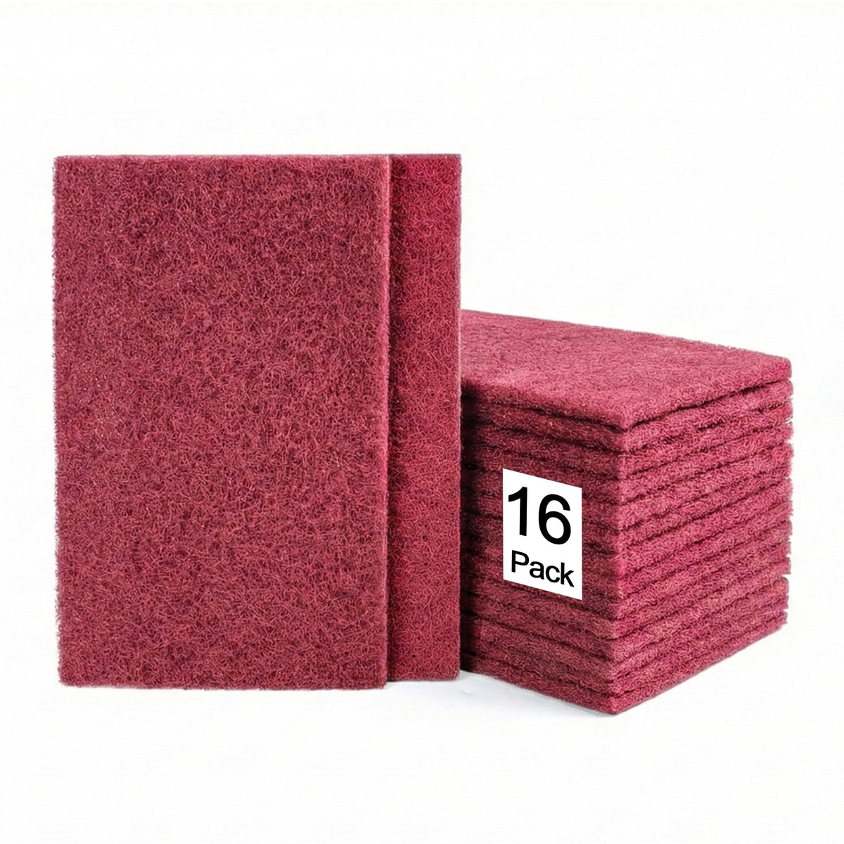 6"x9" Scuff Pads 8 Pack - 4 Maroon 320 & 4 Gray 800 Grit for Paint Prep, Auto Body & Woodworking, Non-Woven, Reusable Wet or Dry, Resists Clogging & Tearing