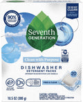 Seventh Generation Free & Clear Dishwasher Detergent Packs, 72 Count