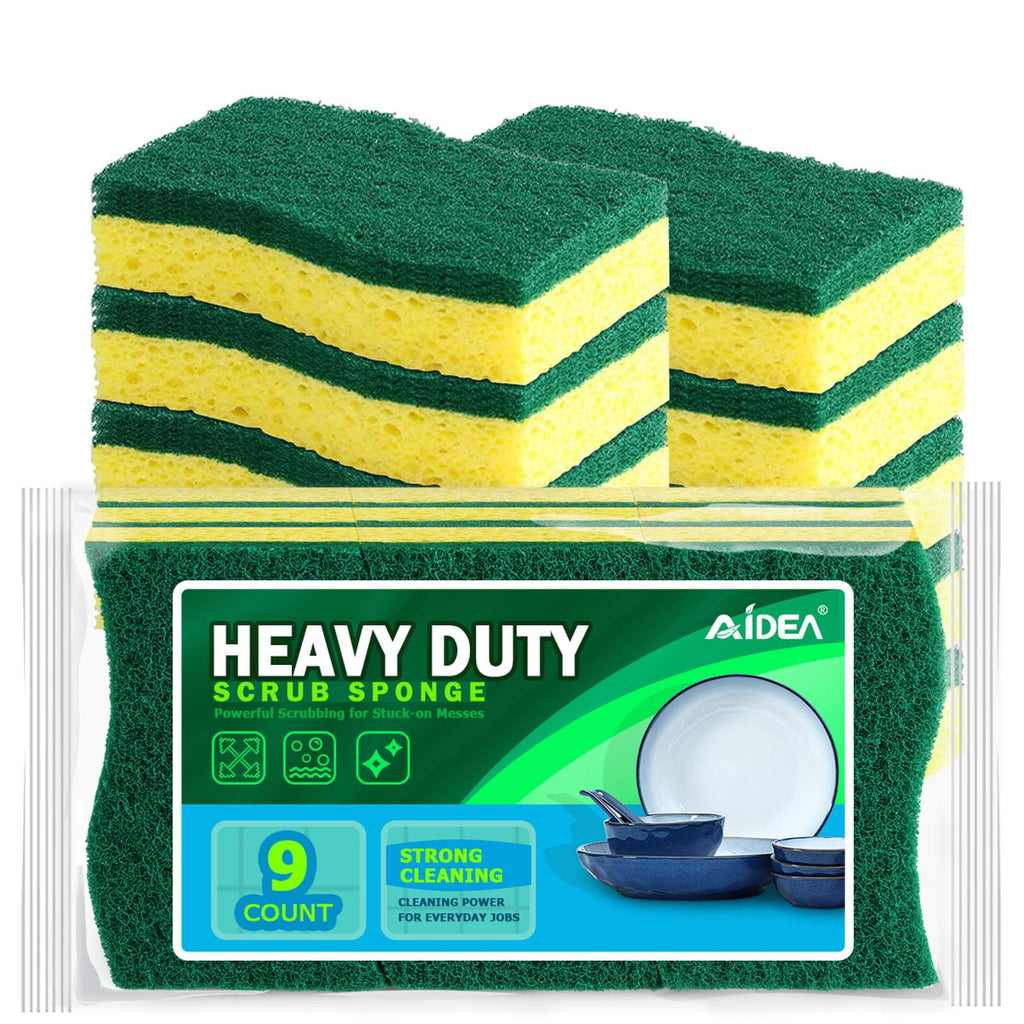 AIDEA Sponges Kitchen-6Count, Non Scratch Scrub Sponge, Dish Sponges