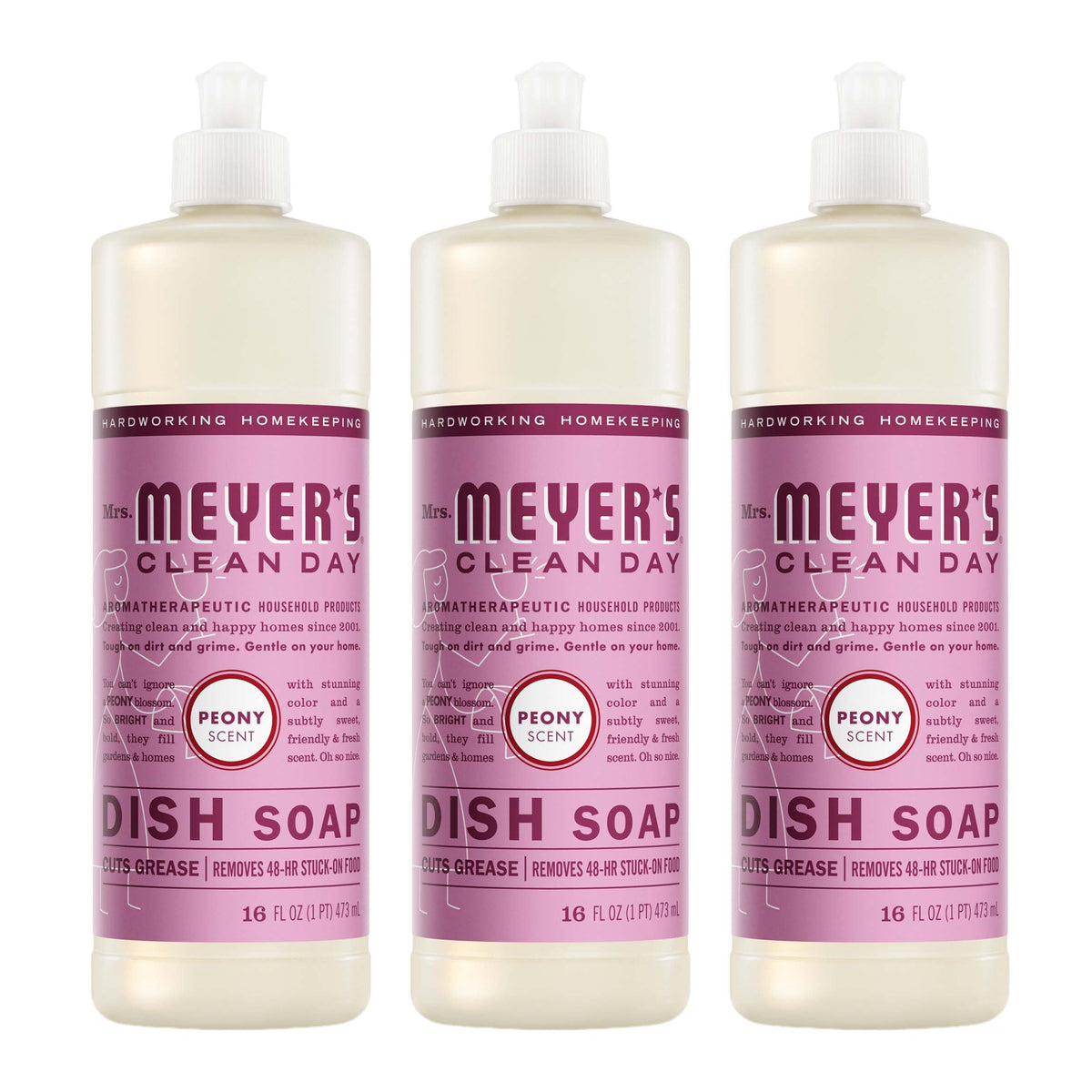 MRS. MEYER'S CLEAN DAY Liquid Dish Soap, Apple Cider, 16 fl oz, 3 Pack