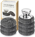 7PCS Steel Wool Scrubber Pads with 1PCS Handle