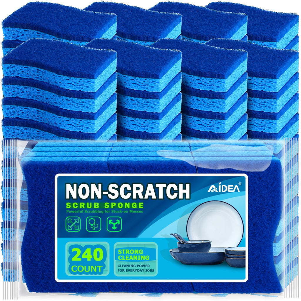 AIDEA Sponges Kitchen-6Count, Non Scratch Scrub Sponge, Dish Sponges