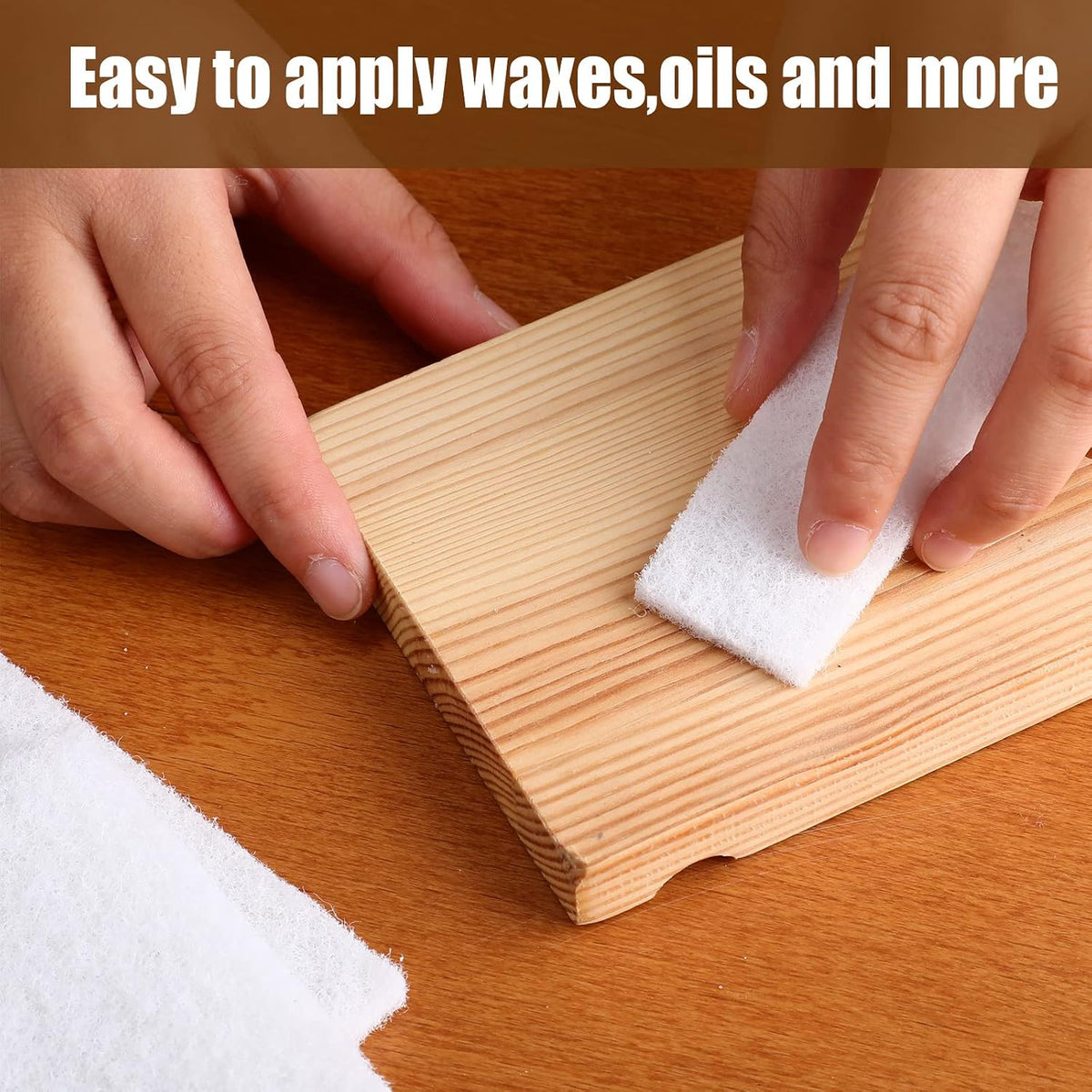 Hoolerry White Scrub Pads Non Scratch Multi Surface,6 X 9 Inch,White