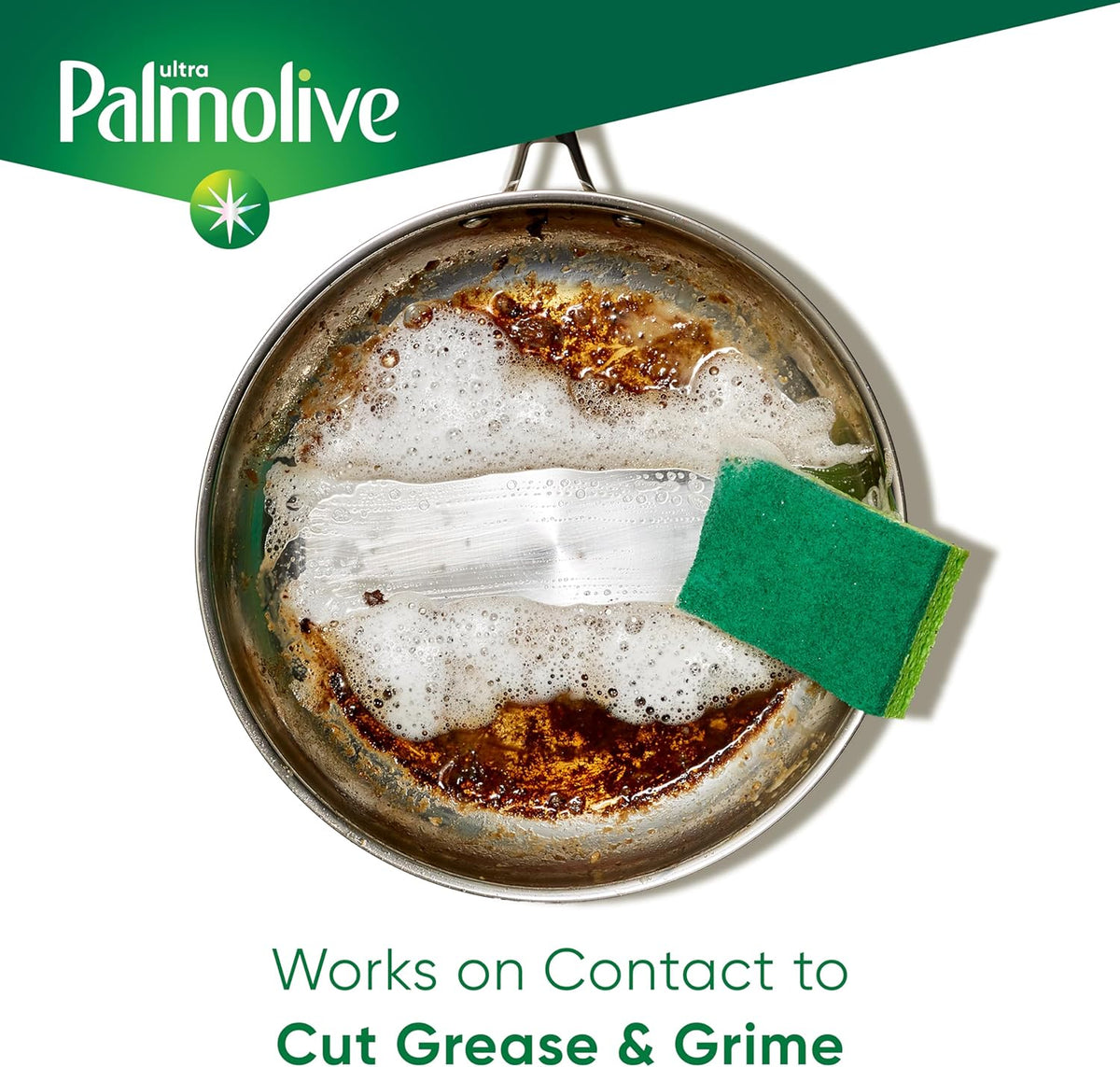 Palmolive Ultra Strength Liquid Dish Soap, Cuts Grease and Grime, No Soaking Needed, Powerful on Plastics, Dishwashing Liquid, 32.5 fl oz Bottle