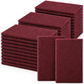 Jucoan 30 Pack Maroon Scuff Pads 6" x 9", Multipurpose Scrub Pad