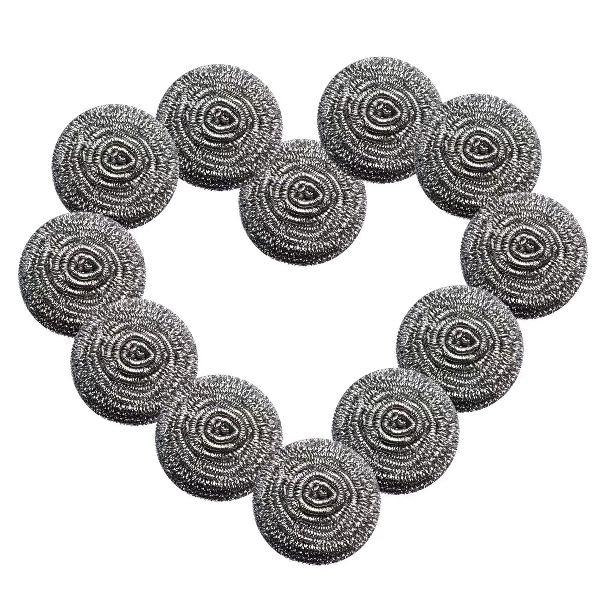 12Pcs Steel Wool Scrubber - Steel Wool for Cleaning Dish Pots Pans Grills Stainless Steel Scrubber for Kitchen Sinks Cleaning Steel Wool Pads Metal Scrubber