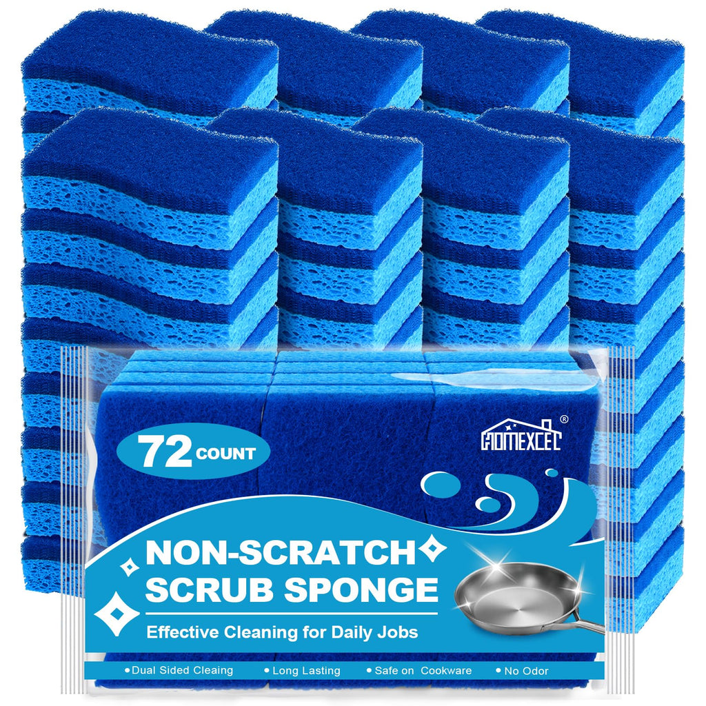 HOMEXCEL Sponges Kitchen 24 Pack, Non Scratch Scrub Dish Sponge for Dishes
