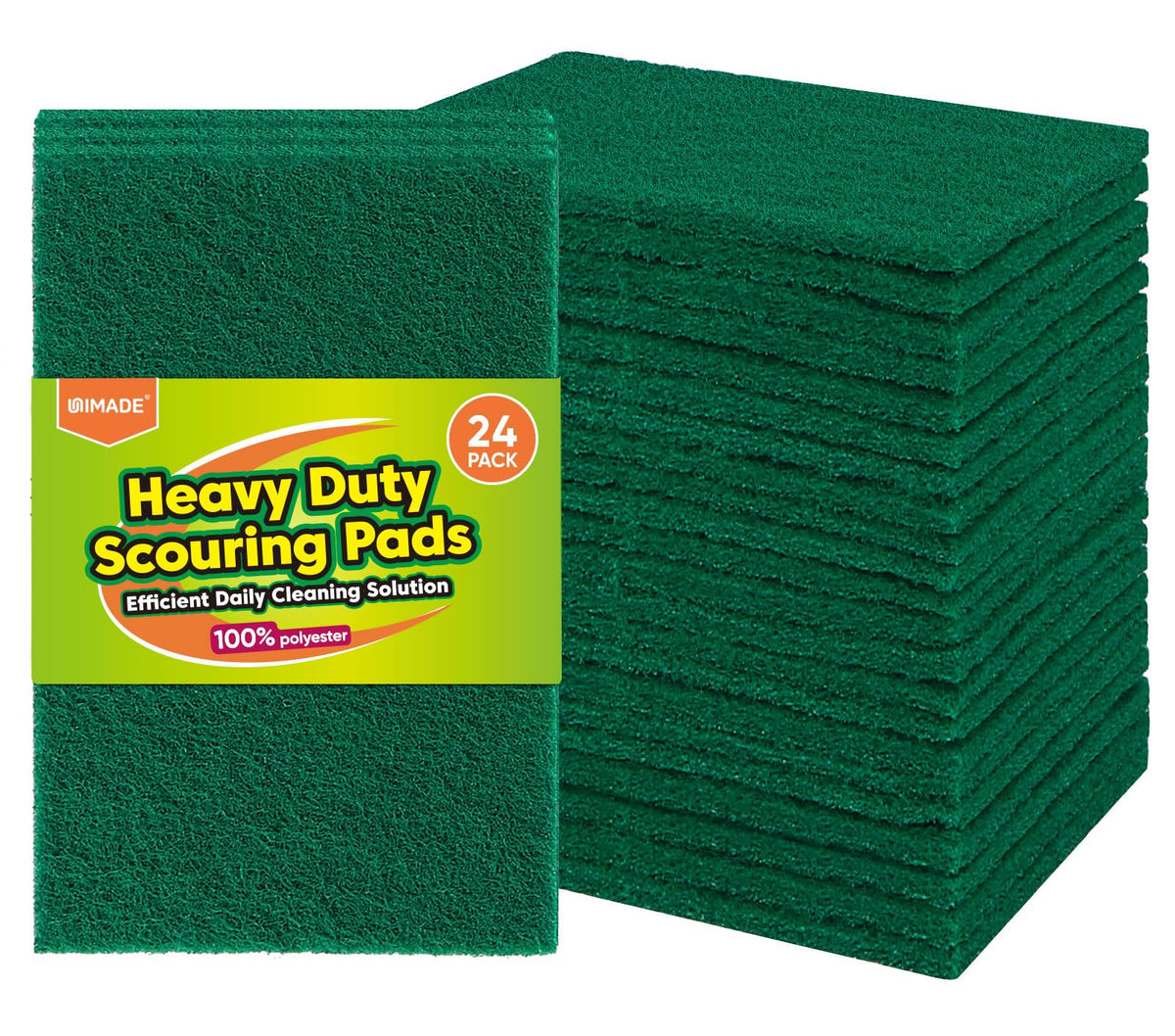 UNIMADE Non-Scratch Scouring Pads, 24Pcs Household Scour Pads