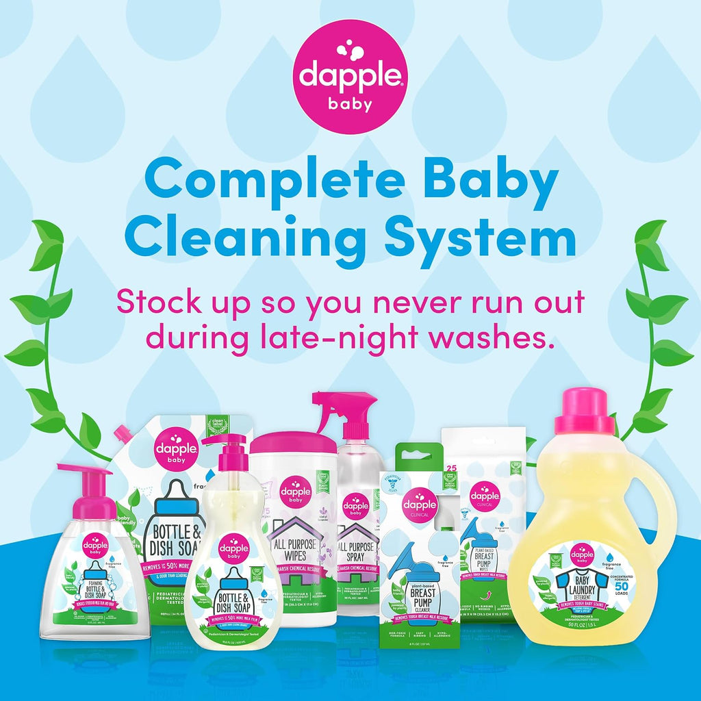 Dapple Baby - Fragrance Free Bottle & Dish Soap - 16.9 fl oz (3 Pack)