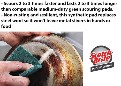 3M Scotch-Brite General Purpose Scouring Pad 105, 4.5 in x 6 in, 40/Case