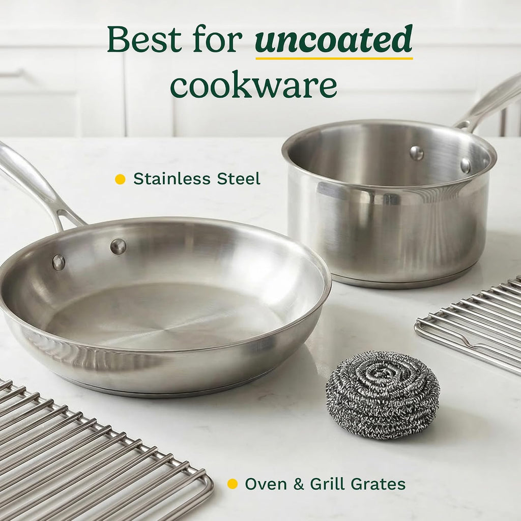 Cuisinart Stainless Steel Wool Scrubber, 12-Pack, Heavy Duty